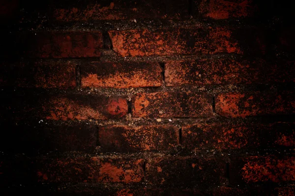 Brick grunge texture, wall background, vignette — Stock Photo, Image