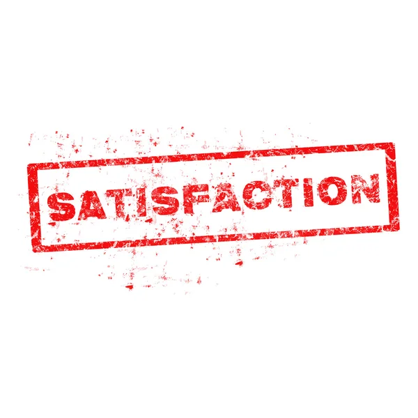 Satisfaction vectorielle timbre rouge — Image vectorielle