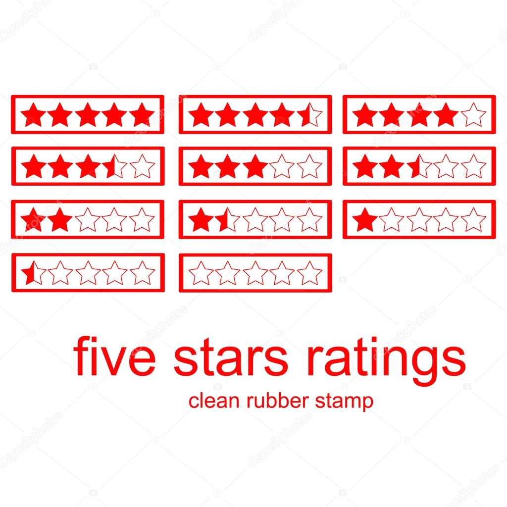 Rubber stamp - Rating with stars