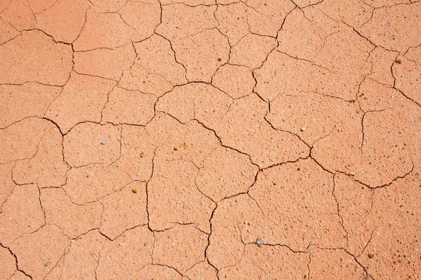 Dried cracked mud,drought land , waterless, in thailand — Stock Photo, Image