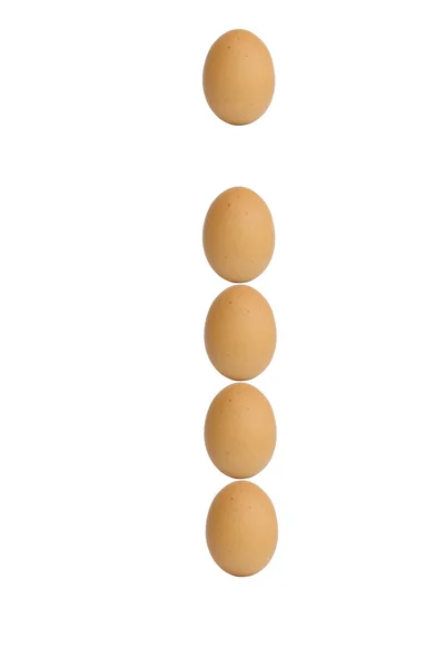 Алфавиты от А до Я из коричневых яиц — стоковое фото