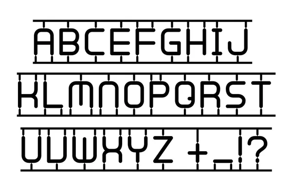 Lateinisches Alphabet im Spielzeugstil isoliert auf weißem Hintergrund — Stockfoto