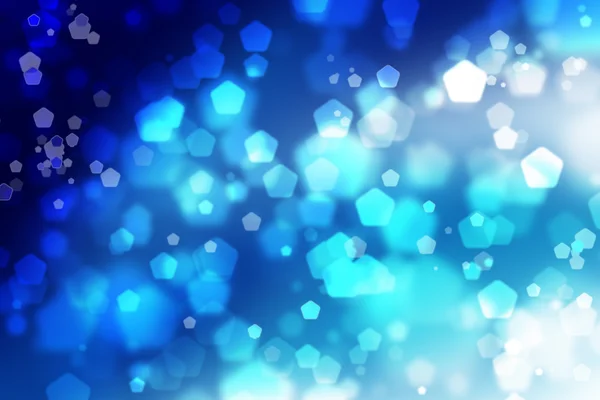 Blue bokeh abstract light background, with pantagon — Stock Photo, Image