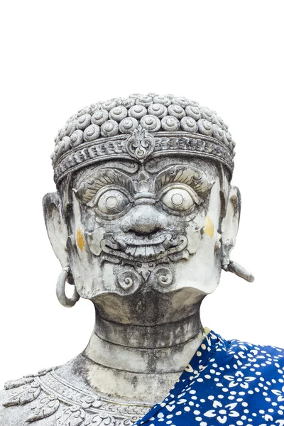 Riesige Statue im thailändischen Stil isolieren weißen Hintergrund — Stockfoto