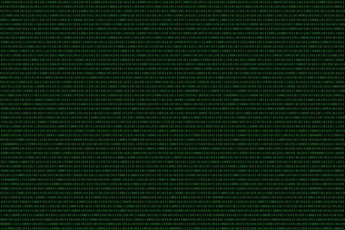 siyah zemin üzerine yeşil ikili bilgisayar kodu