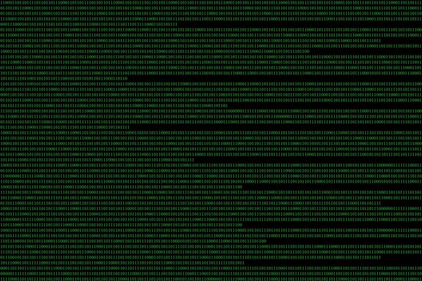 Código de ordenador binario verde sobre fondo negro —  Fotos de Stock