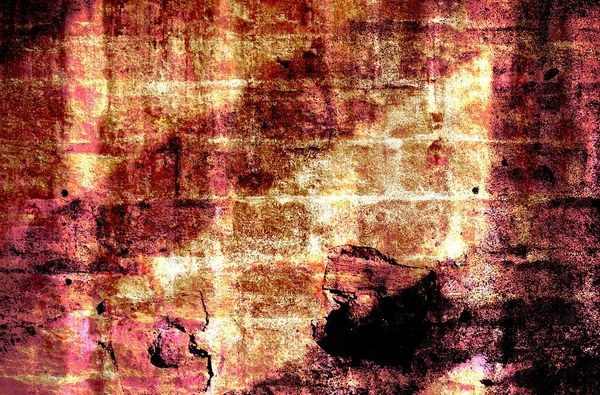 Ancienne texture murale grunge avec vignette — Photo