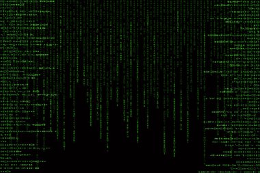 Yeşil matrix arka plan bilgisayar oluşturulan