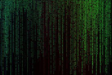 Yeşil semboller, hareket matris arka plan bulanıklık