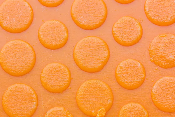 Textuur van oude en vuile tong van een oranje slipper, achtergrond — Stockfoto