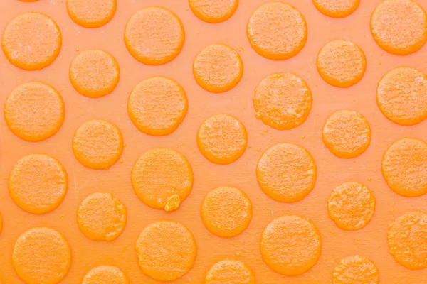 Texture of old and dirty sole of a orange slipper, background — Stock Photo, Image