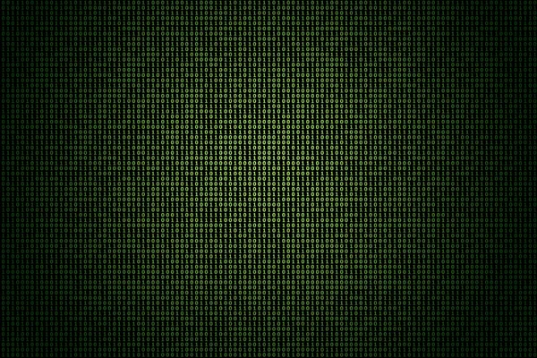 绿色的二进制数据的技术背景 — 图库照片