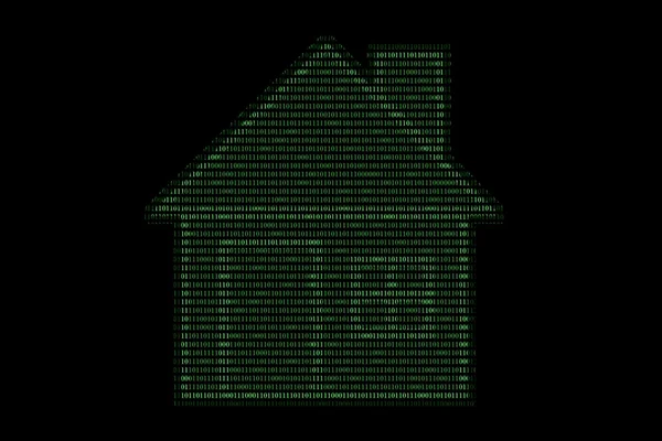 Informatique à domicile faite avec le concept de code binaire — Photo