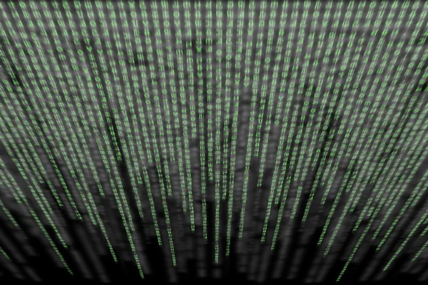 Згенерований фоновий комп'ютер з зеленою матрицею — стокове фото