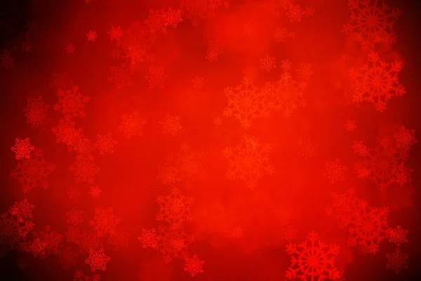 Red Christmas background with snowflakes — Stock Photo, Image