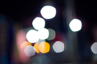 Gece lambasının soyut dairesel bokeh arkaplanı