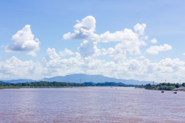 Khong nehir manzarası. Chiang san, Chiang rai, Tayland