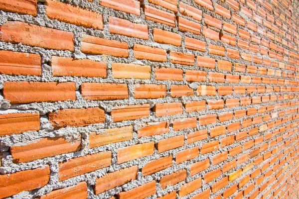 Muro de ladrillo con perspectiva decreciente —  Fotos de Stock