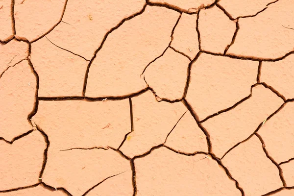 Suelo agrietado, tierra de sequía tanto tiempo sin agua, primer plano —  Fotos de Stock