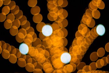 Gece ışıkların soyut dairesel bokeh arka plan
