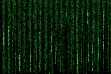 Yeşil semboller ile Matrix arka plan