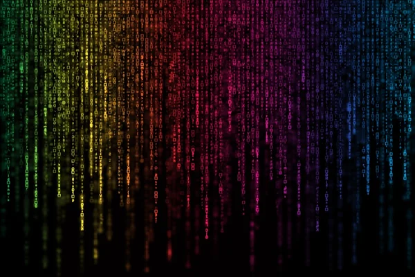 Цифровой абстрактный фон, красочная матрица — стоковое фото