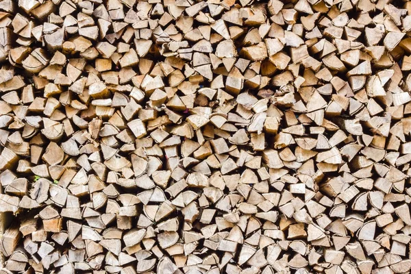 Stos Drewno brzozowe - naturalne tło poziome — Zdjęcie stockowe