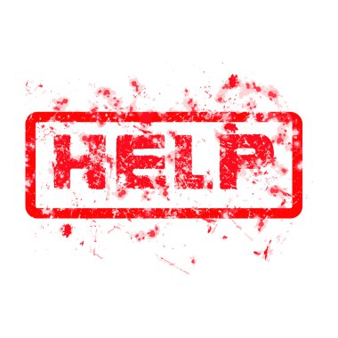 kirli kırmızı mürekkep damgası, vektör biçimi yardım