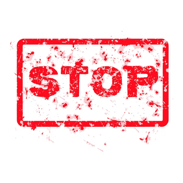 Stop Grunge Gummistempel — Stockvektor