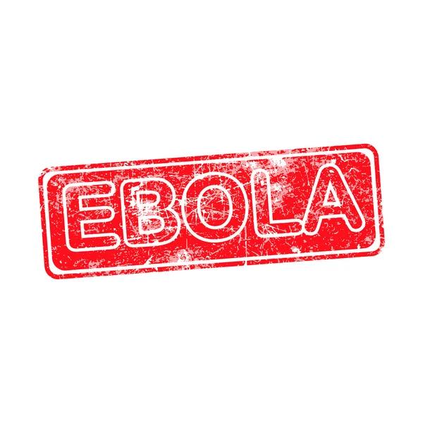 Illustration vectorielle de timbre caoutchouc grunge rouge ebola — Image vectorielle