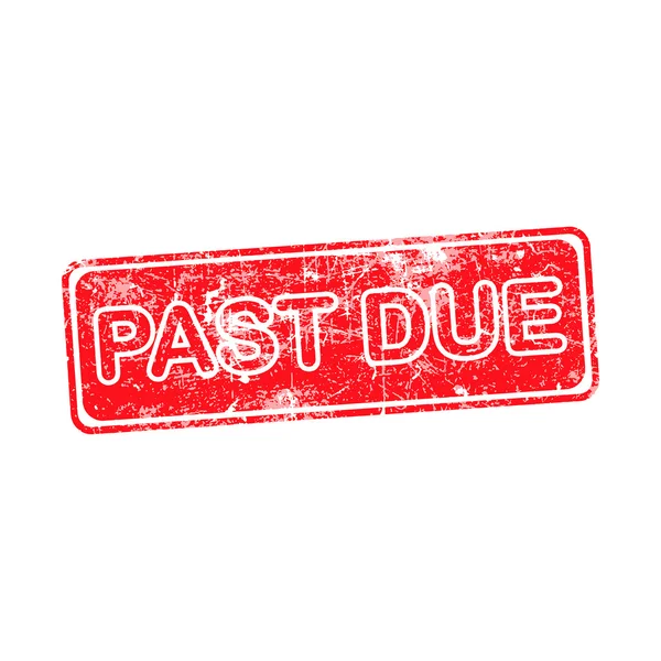 Pass due red grunge rubber stamp vector illustration. — Stock Vector