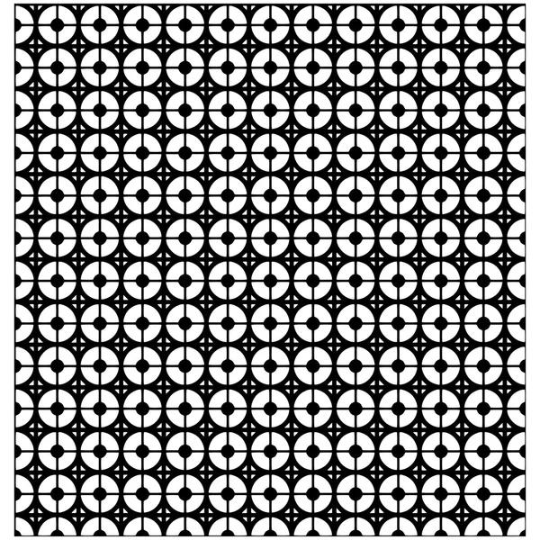 Fundo abstrato com círculos e linhas em preto e branco. Costura —  Vetores de Stock