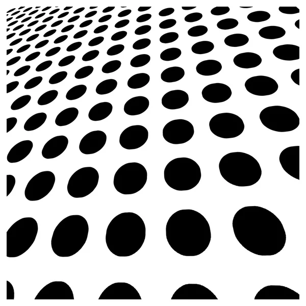 Ilustração vector perspective black dots isolado no branco bac —  Vetores de Stock