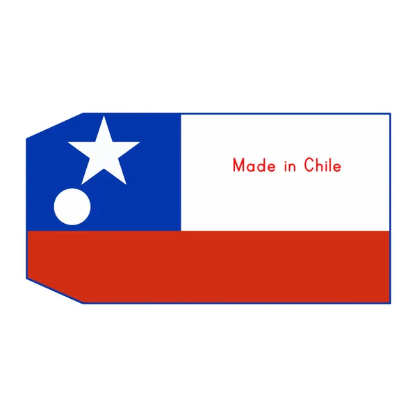 Vektorové ilustrace z Chile vlajky na cenovku s aplikací word provedeny v — Stockový vektor