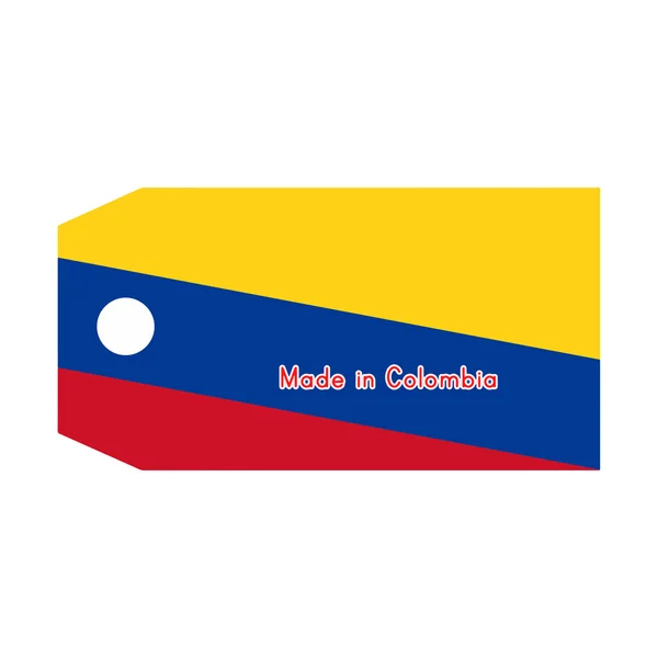 Vektoros illusztráció Kolumbia zászló-on ár cédula, a Word programmal készült — Stock Vector