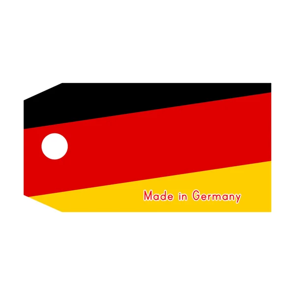 Bandeira da Alemanha no preço com palavra Made in Germany isolado em —  Vetores de Stock