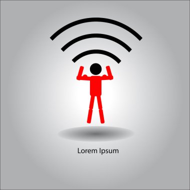 onun kas ile gösteren illüstrasyon vektör vücut vücut insan simgesi