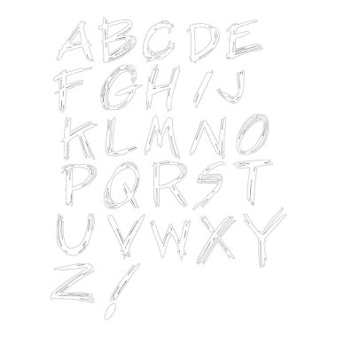 Vektör çizim siyah puantiyeli alfabetik büyük harf l benekli