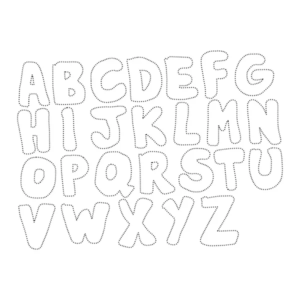 Vektor Illustration schwarzer Punkt getupft Alphabet Großbuchstaben l — Stockvektor