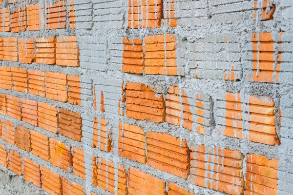 tatlı turuncu yatay dokulu tuğla kuru beton leke ile