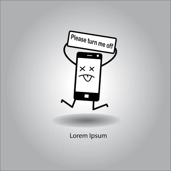 cep telefonu wi açık olması gerekiyor illüstrasyon vektör yorgun