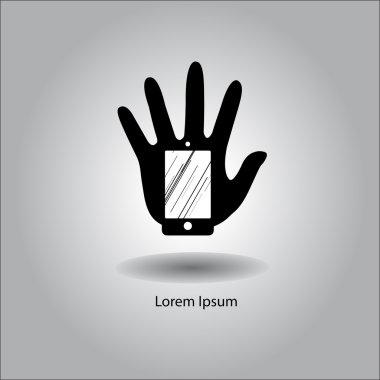 illüstrasyon vektör cep telefonu yeni insan vücudu organı haline gelir..
