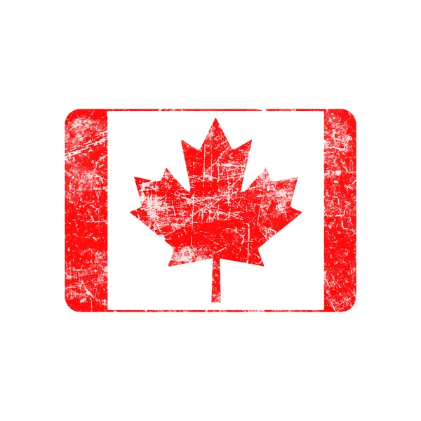 Kanada ülkenin illüstrasyon vektör grunge pul bayrak. — Stok Vektör