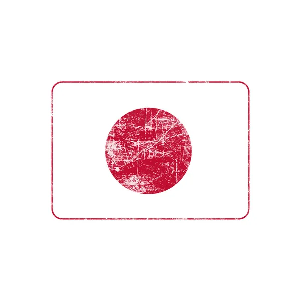 Illustration vektor grunge stämpel flagga Japan land. — Stock vektor