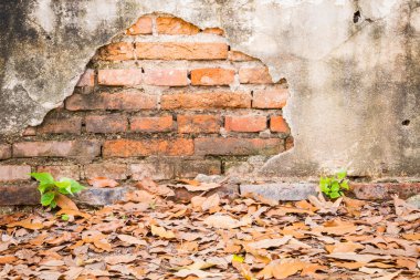 Beton vintage tuğla eski duvar arka plan kırık.
