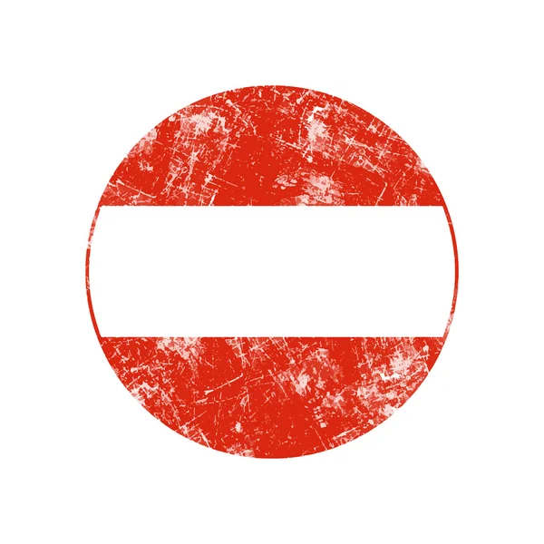 Illustration Vektor Grunge Stempel runde Flagge des Landes Österreich. — Stockvektor