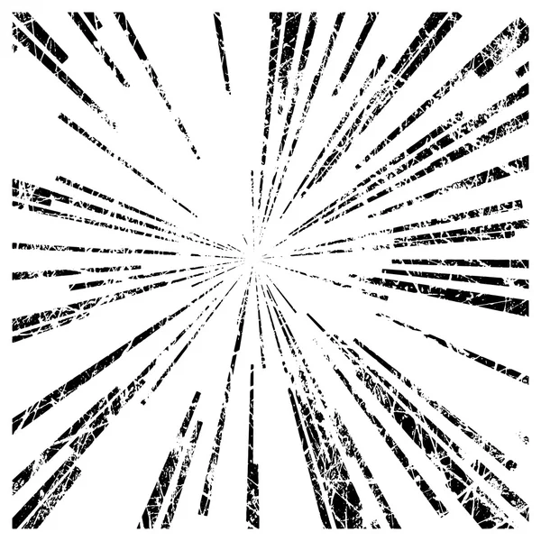 Movimiento de velocidad abstracta líneas negras desde el centro, estrella explosión ba — Archivo Imágenes Vectoriales