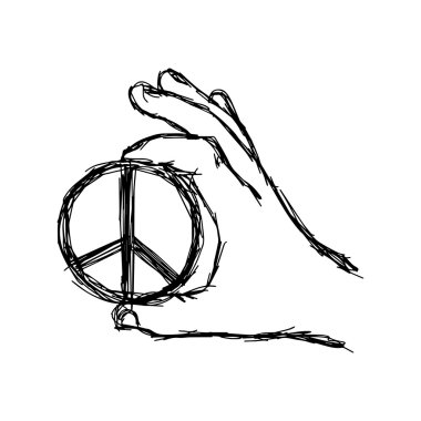 illüstrasyon vektör doodle elle çizilmiş kroki sağ holdi