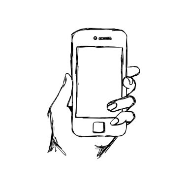 insan eli kullanarak illüstrasyon vektör doodle el çizilmiş kroki