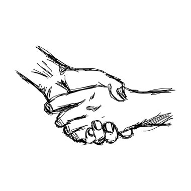 el sıkışma illustation vektör çizimi